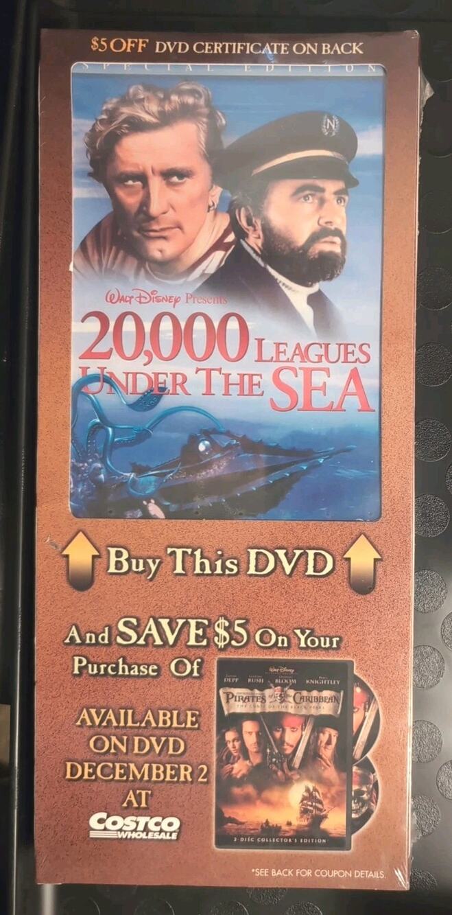 New RARE 20000 Leagues under the Sea (DVD, 1954) COSTCO 2003 PROMO POTC DISNEY